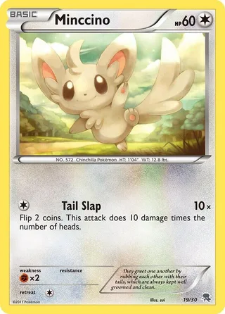 Minccino #19 · BW trainer Kit (Zoroark) Pokémon card