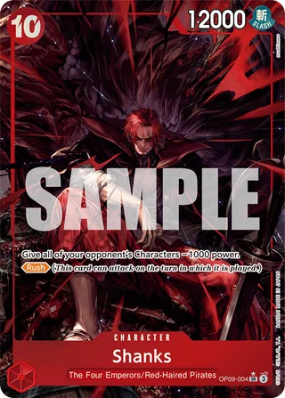 Shanks (Alternate Art) #OP09-004-alternate-art · Emperors in the New World One Piece card