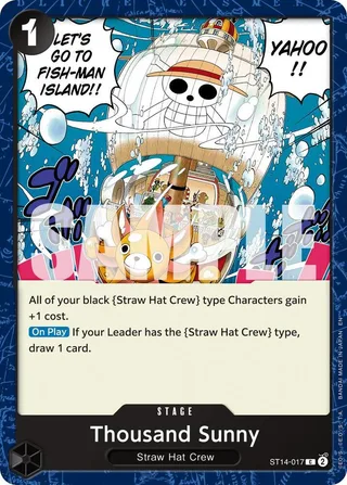 Thousand Sunny (Reprint) #ST14-017-reprint · Premium Booster -The Best- Vol. 2 One Piece card
