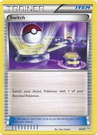 Switch #29 · XY trainer Kit (Noivern) Pokémon card
