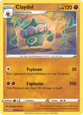 Claydol #103 · Sword & Shield Pokémon card