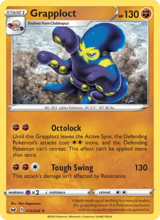 Grapploct #113 · Sword & Shield Pokémon card