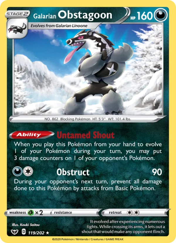 Galarian Obstagoon full card art