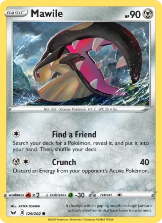 Mawile #129 · Sword & Shield Pokémon card