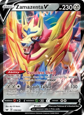 Zamazenta V #139 · Sword & Shield Pokémon card