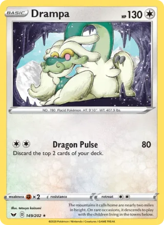 Drampa #149 · Sword & Shield Pokémon card