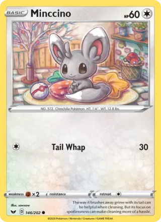 Minccino #146 · Sword & Shield Pokémon card