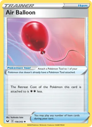 Air Balloon #156 · Sword & Shield Pokémon card