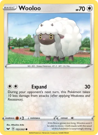Wooloo #152 · Sword & Shield Pokémon card