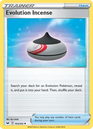 Evolution Incense #163 · Sword & Shield Pokémon card