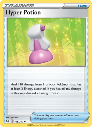 Hyper Potion #166 · Sword & Shield Pokémon card