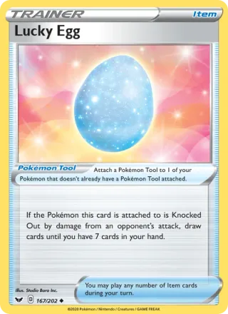 Lucky Egg #167 · Sword & Shield Pokémon card