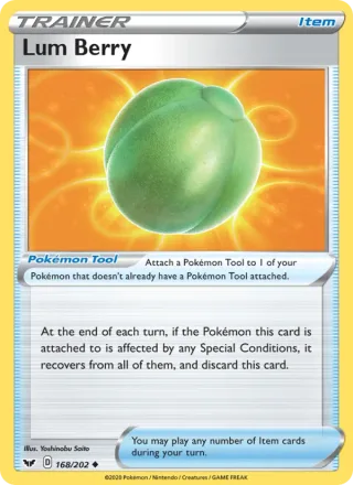 Lum Berry #168 · Sword & Shield Pokémon card