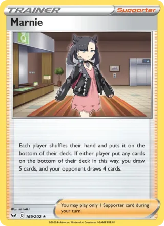 Marnie #169 · Sword & Shield Pokémon card