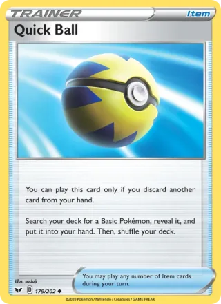 Quick Ball #179 · Sword & Shield Pokémon card
