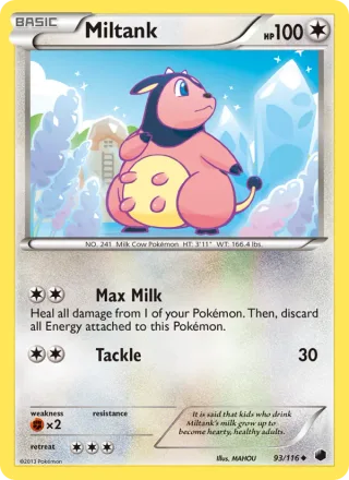 Miltank #93 · Plasma Freeze Pokémon card