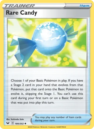 Rare Candy #180 · Sword & Shield Pokémon card
