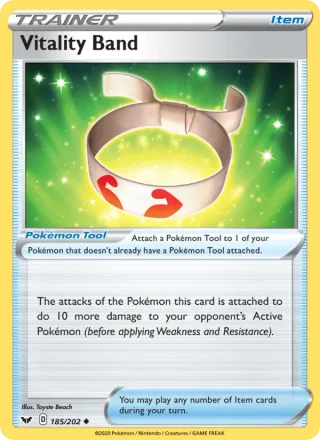 Vitality Band #185 · Sword & Shield Pokémon card
