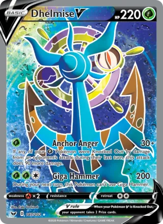 Dhelmise V #187 · Sword & Shield Pokémon card