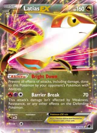 Latias-EX #85 · Plasma Freeze Pokémon card