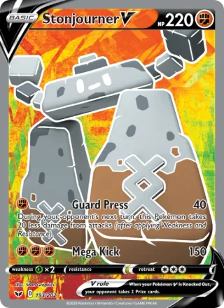 Stonjourner V #193 · Sword & Shield Pokémon card