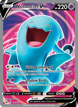 Wobbuffet V #191 · Sword & Shield Pokémon card