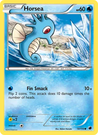 Horsea #18 · Plasma Freeze Pokémon card