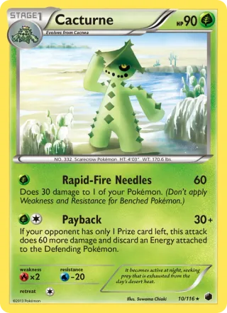 Cacturne #10 · Plasma Freeze Pokémon card