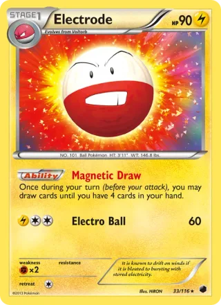 Electrode #33 · Plasma Freeze Pokémon card
