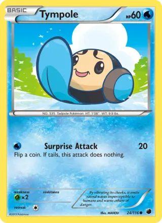 Tympole #24 · Plasma Freeze Pokémon card