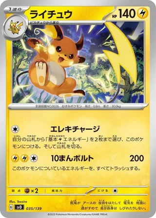 Raichu #035 · SV: ex Start Decks Pokémon Japan card