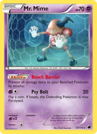 Mr. Mime #47 · Plasma Freeze Pokémon card