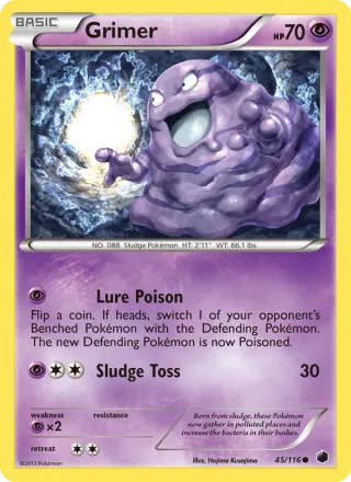 Grimer #45 · Plasma Freeze Pokémon card