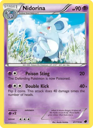 Nidorina #41 · Plasma Freeze Pokémon card