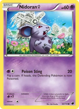 Nidoran♀ #40 · Plasma Freeze Pokémon card