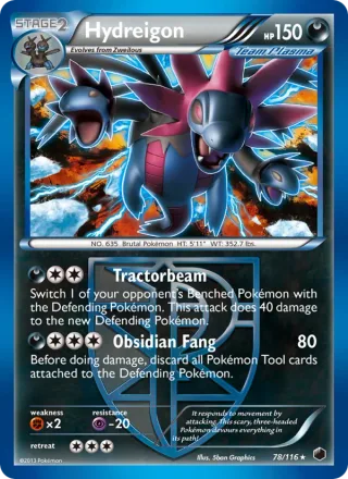 Hydreigon #78 · Plasma Freeze Pokémon card