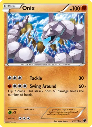 Onix #61 · Plasma Freeze Pokémon card