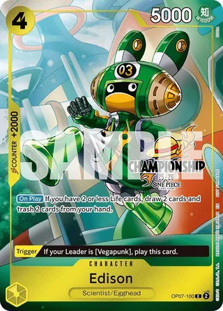 Edison (CS 25-26 Celebration Pack) #OP07-100-cs-25-26-celebration-pack · One Piece Promotion Cards One Piece card