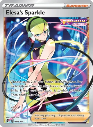 Elesa's Sparkle #260 · Fusion Strike Pokémon card