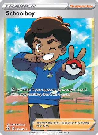 Schoolboy #261 · Fusion Strike Pokémon card