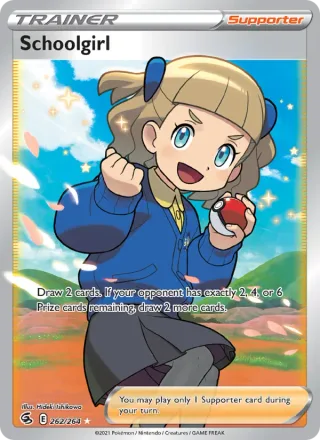Schoolgirl #262 · Fusion Strike Pokémon card