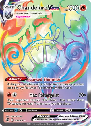 Chandelure VMAX #265 · Fusion Strike Pokémon card