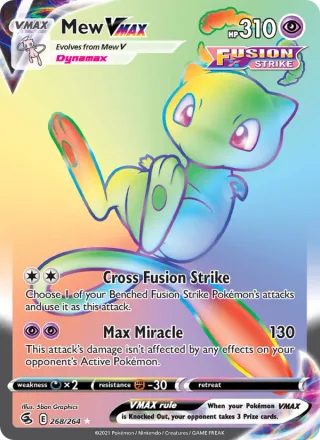 Mew VMAX #268 · Fusion Strike Pokémon card