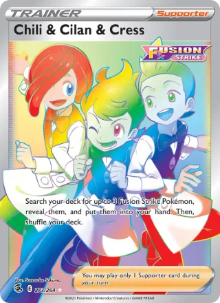 Chili & Cilan & Cress #273 · Fusion Strike Pokémon card