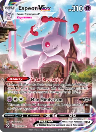 Espeon VMAX #270 · Fusion Strike Pokémon card