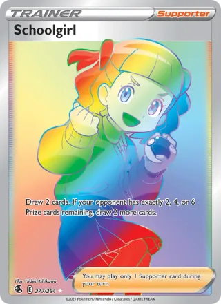 Schoolgirl #277 · Fusion Strike Pokémon card