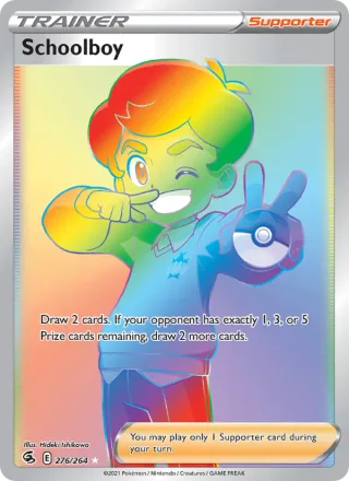 Schoolboy #276 · Fusion Strike Pokémon card