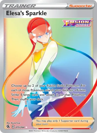 Elesa's Sparkle #275 · Fusion Strike Pokémon card
