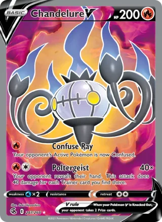 Chandelure V #247 · Fusion Strike Pokémon card