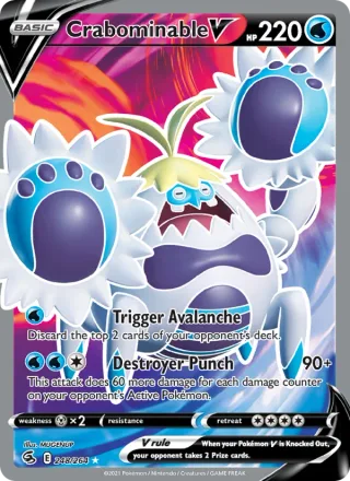 Crabominable V #248 · Fusion Strike Pokémon card